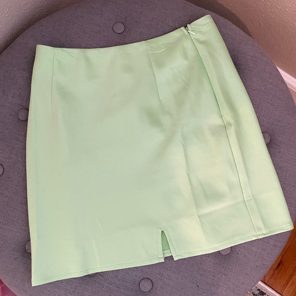Princess Polly Dresses & Skirts - satiny green princess polly mini skirt